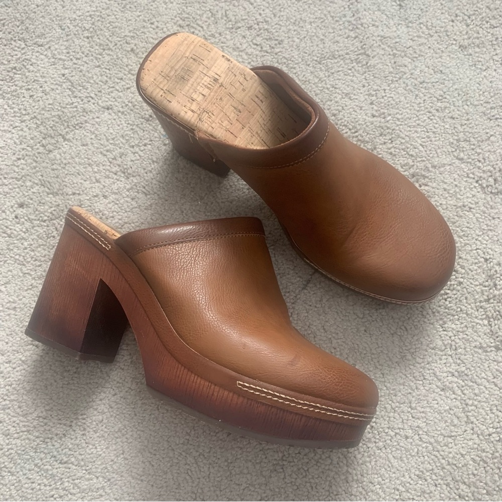 Kork-Ease Korks Chunky Slip On Heeled Clogs